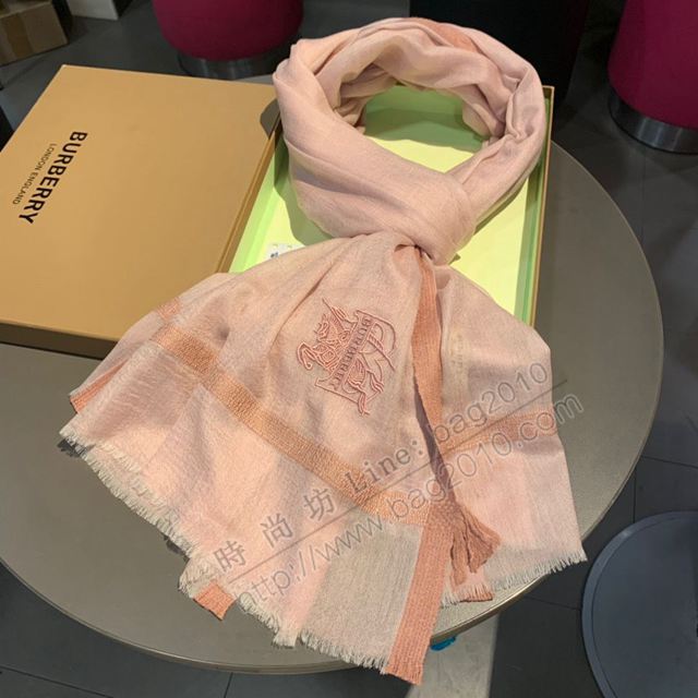 Burberry圍巾 2019新款 巴寶莉經典水煮羊絨純色 巴寶莉女秋冬兩用披肩圍巾  llwj6543